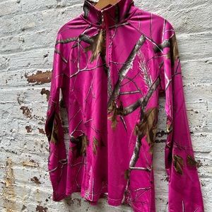 REAL TREE PINK CAMO ZIP UP WATERPROOF HUNTING JACKET